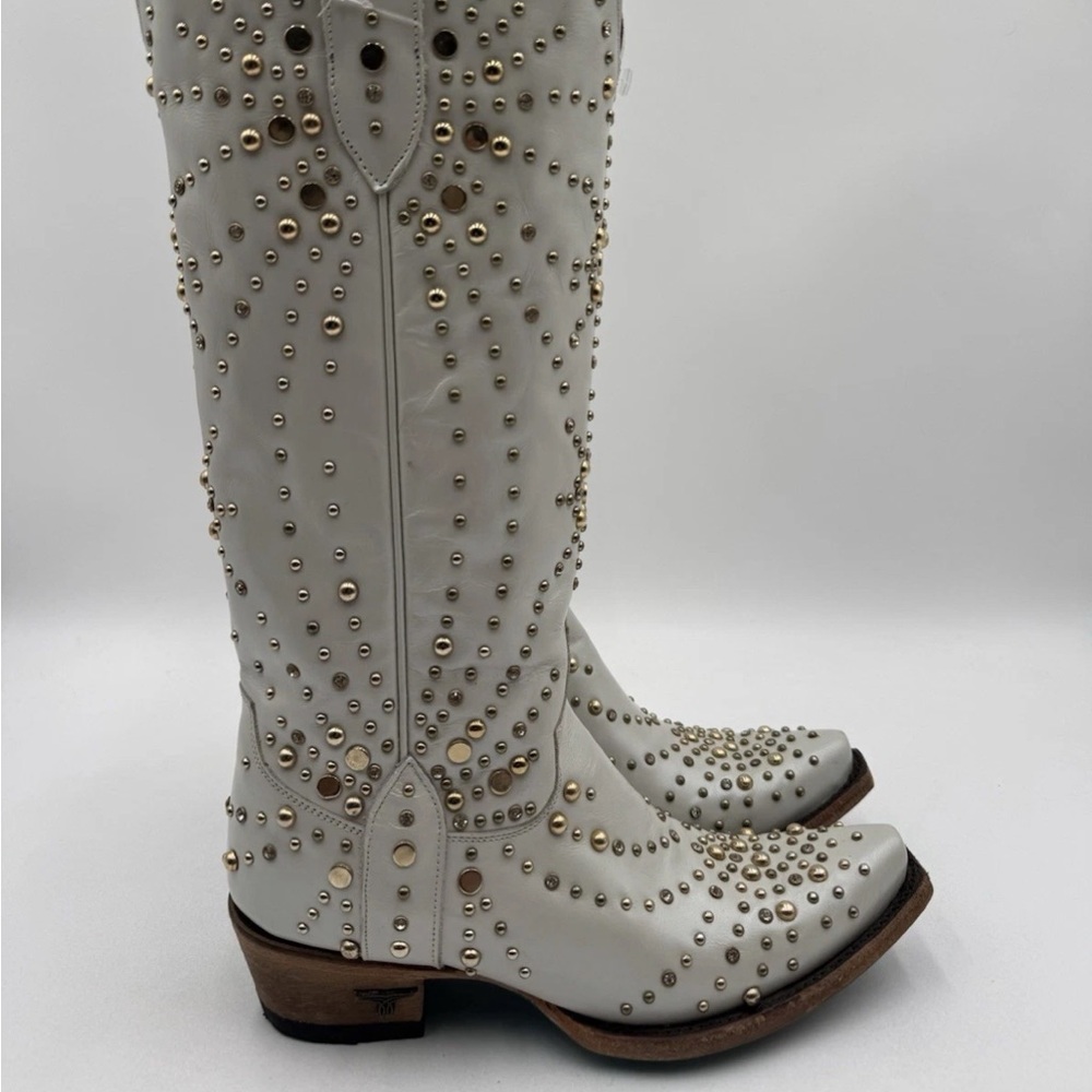 Lane Women's X Sparks Fly Satin Pearl Western Bridal Snip Toe - Size 6.5